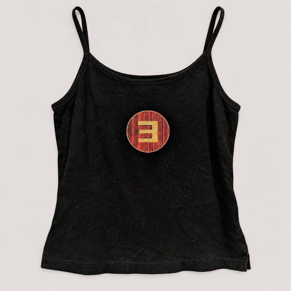 Eminem Tour Merch Cami Tank M Black Kavio Slim Shady E Logo Y2K Hip Hop